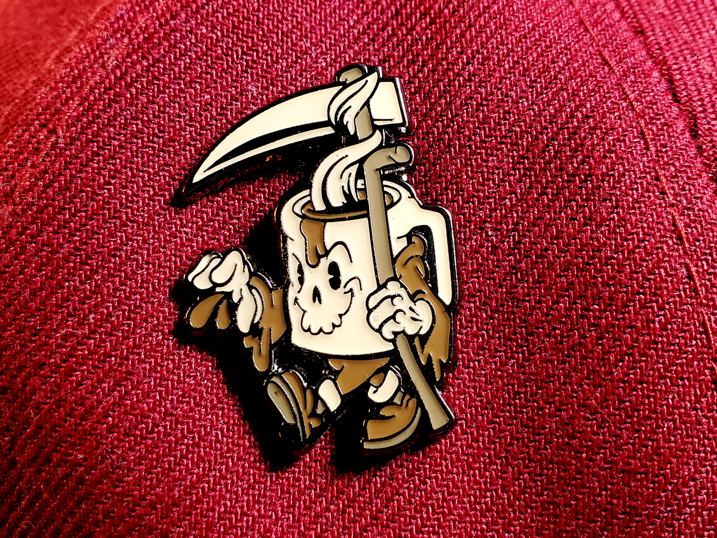 Coffee Reaper Pin and Sticker Set