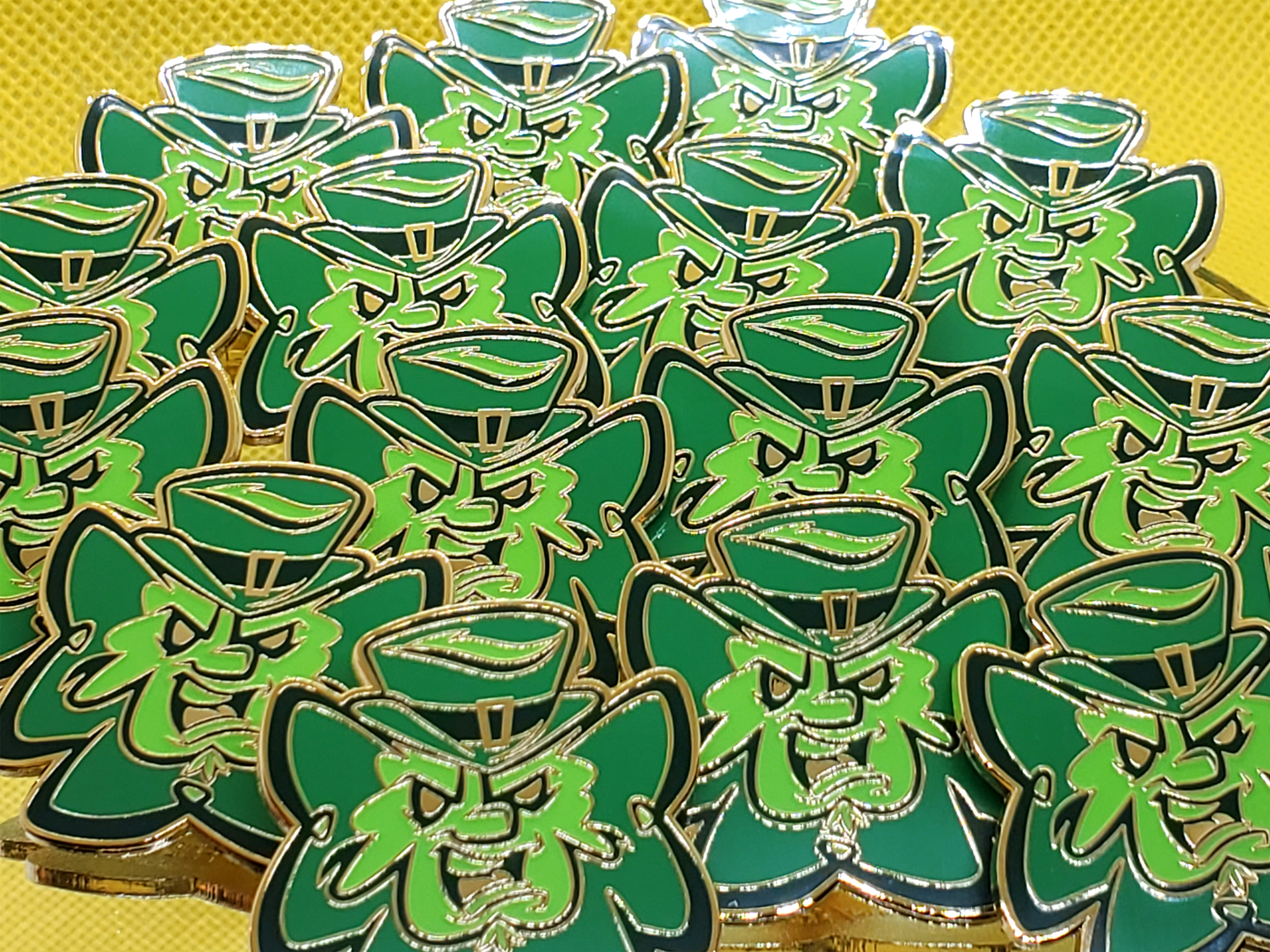 Foul Mouth Clover Pin Sticker Combo Glow in the Dark