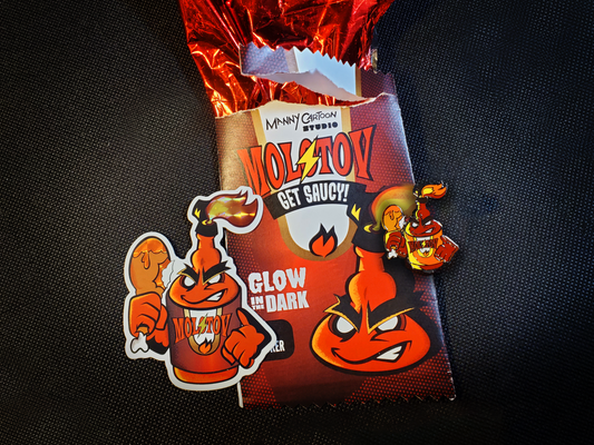 Get Spicy GLOW Pin and Sticker Packet
