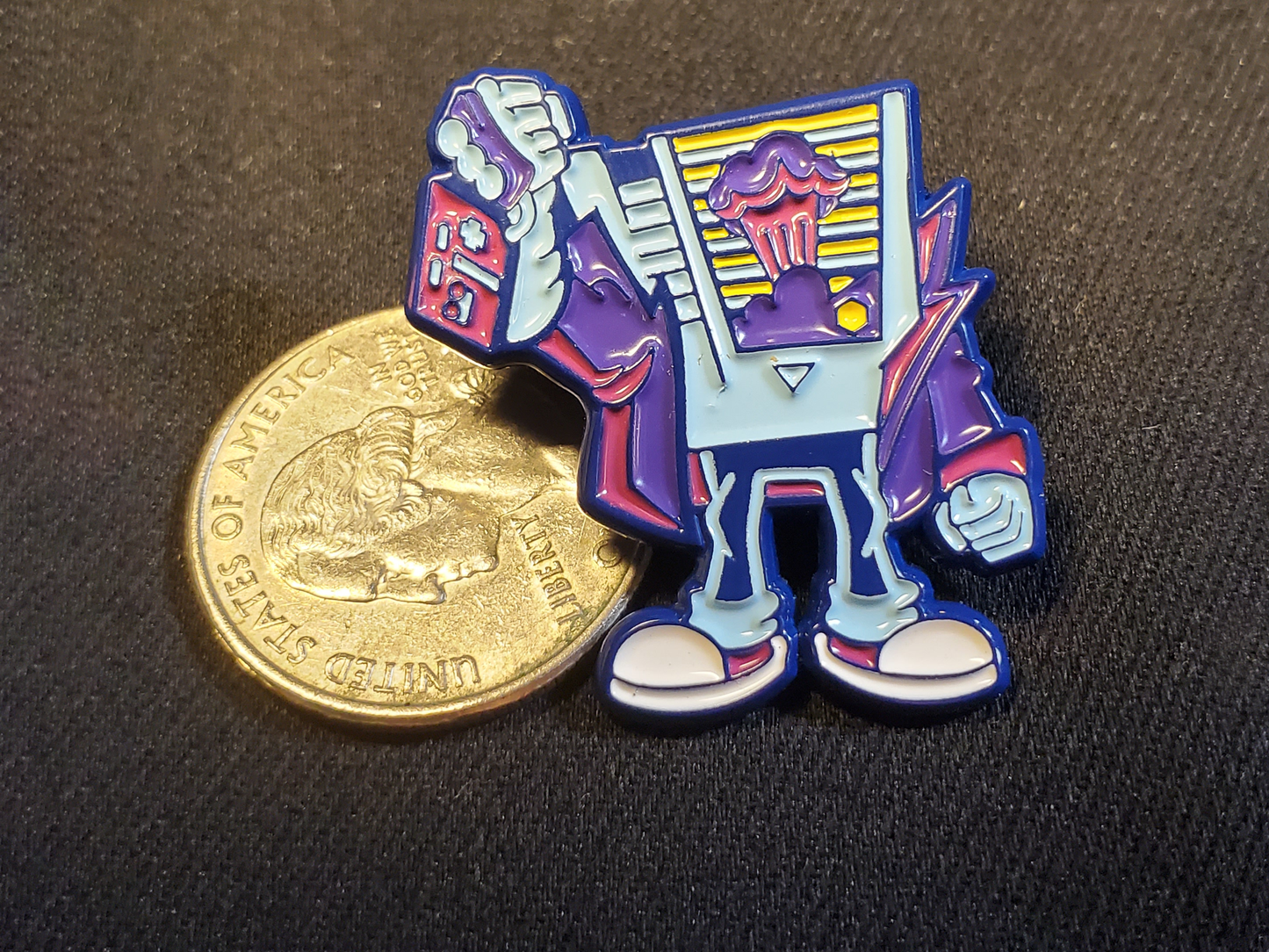 NES Vintage Video Game Rebel Pin and Sticker Set