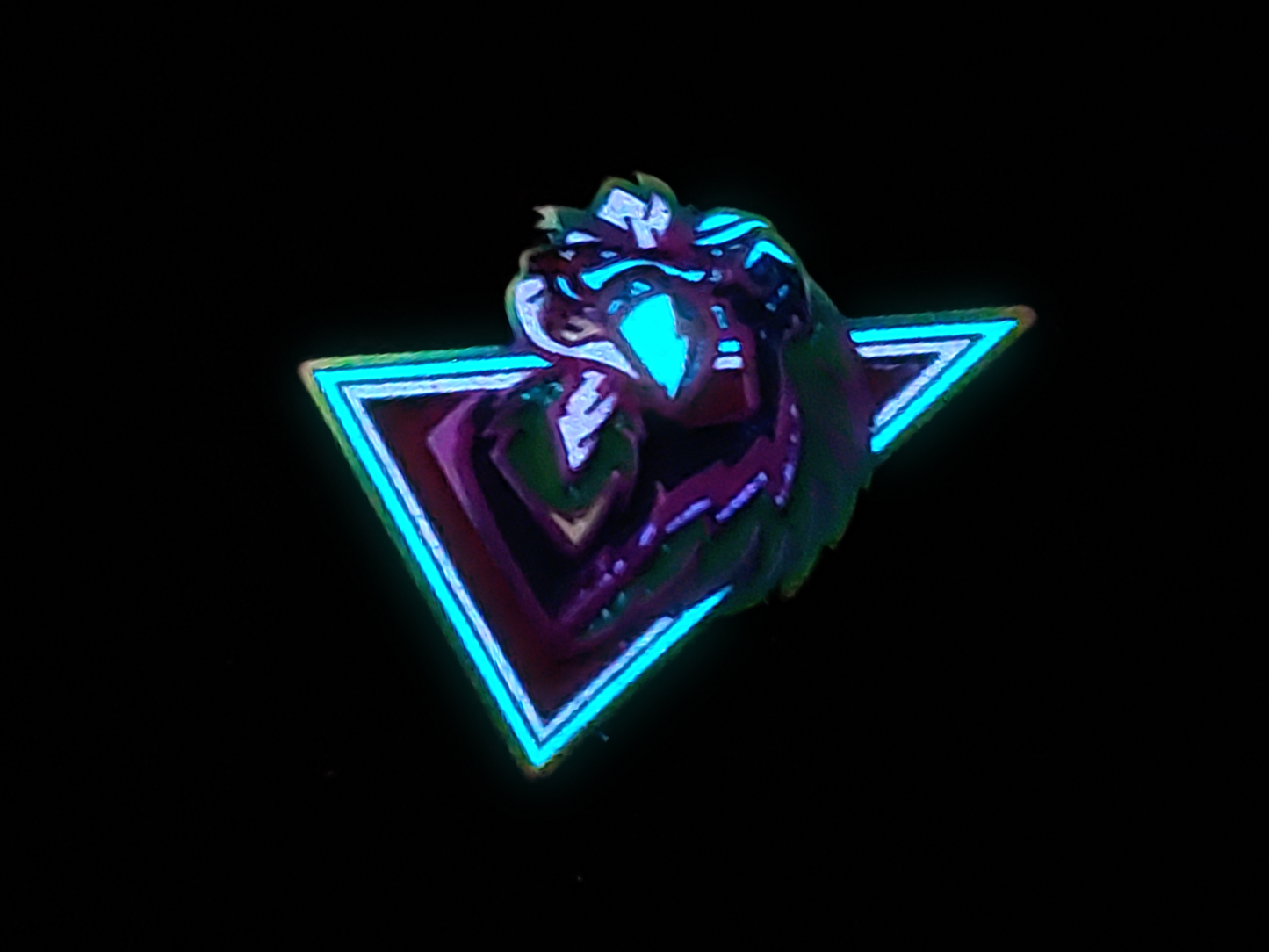Glow in the Dark Vice City Vultures Rainbow Pin and Sticker Set