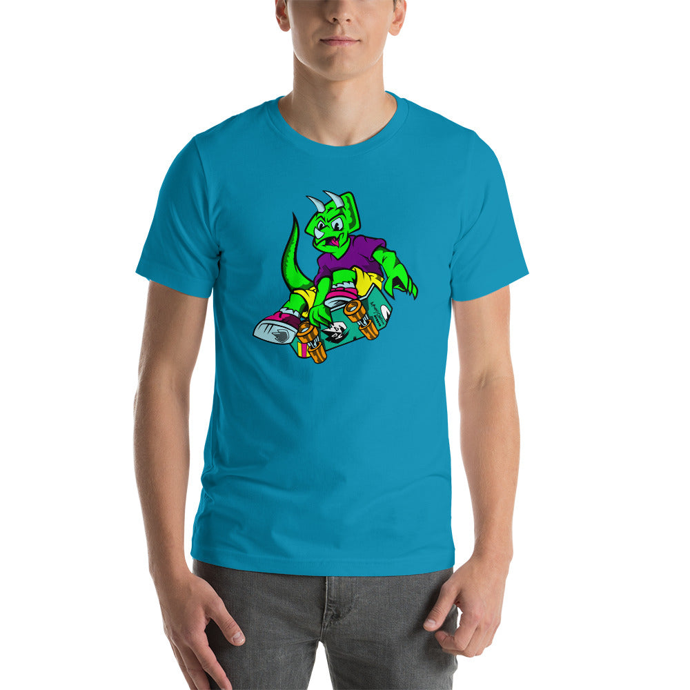 Xtreame-O-Saurus Triceratops Skater T shirt