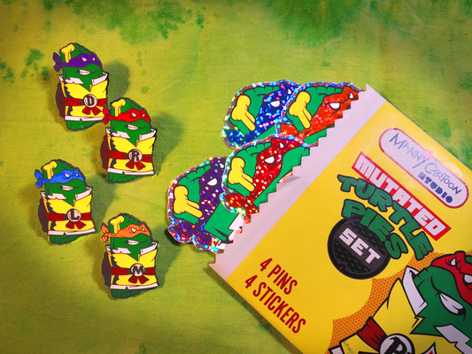 Turtle Pies Pin & Sticker Combo Pack