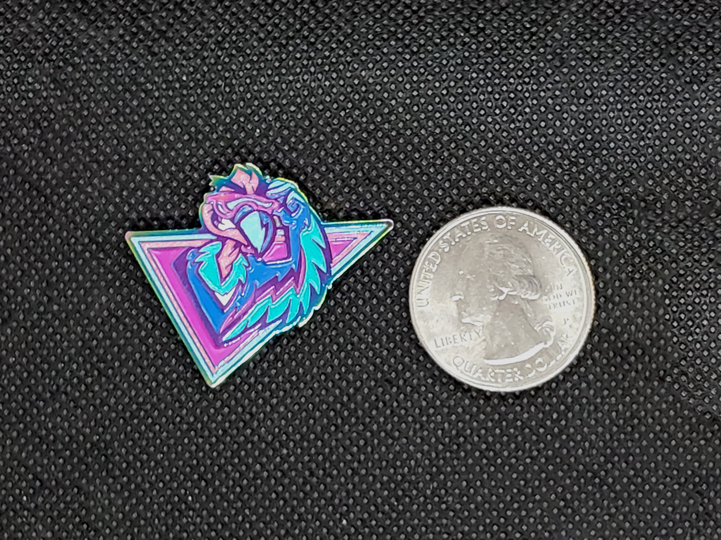 Glow in the Dark Vice City Vultures Rainbow Pin and Sticker Set