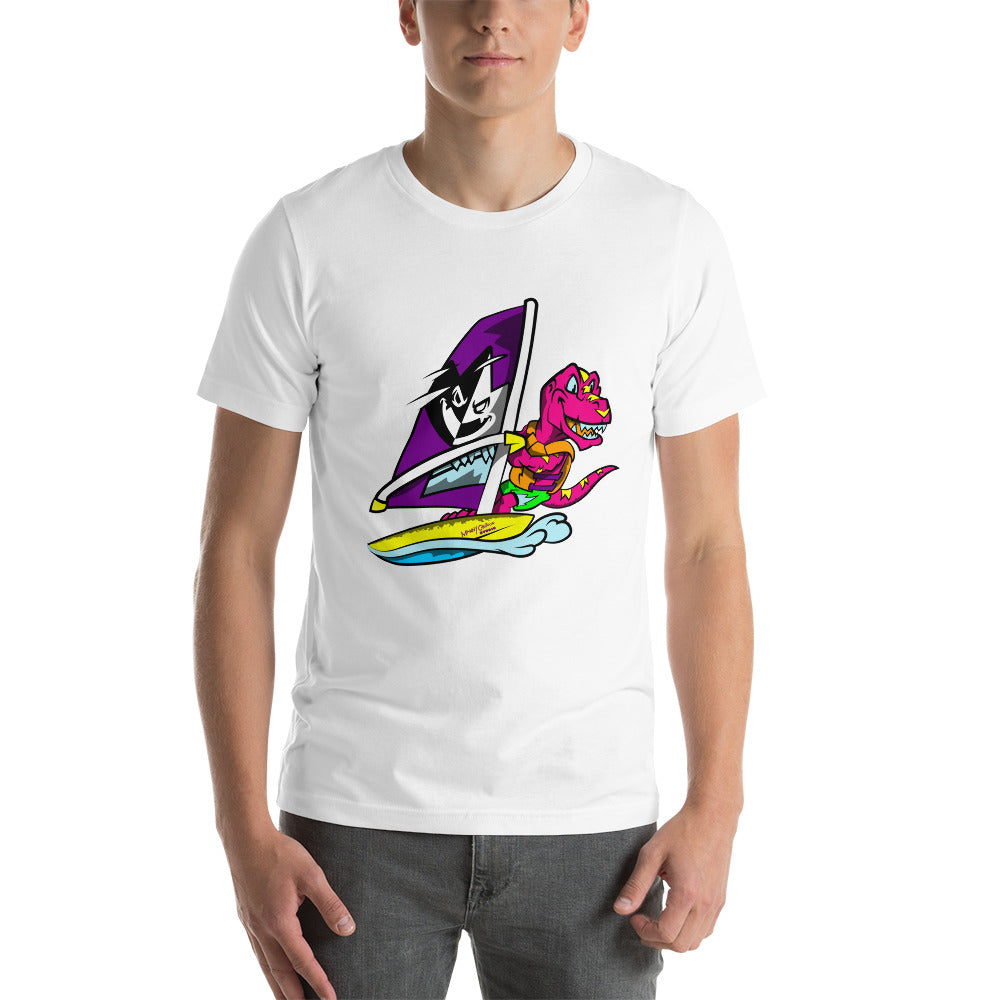 Xtreame-O-Saurus T-Rex Surfer T shirt